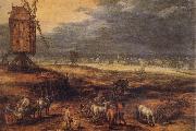 Jan Brueghel The Elder Landscape with Windmills oil on canvas
